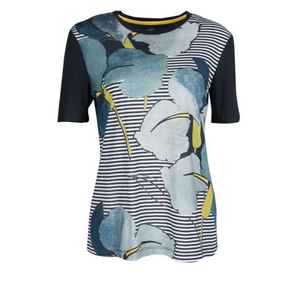 Tory Burch Cathy Print Striped Pima Cotton Shirt
